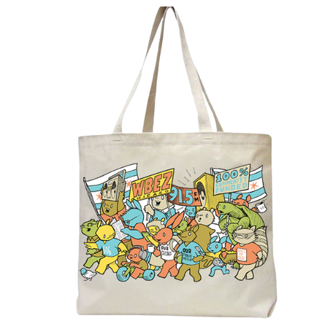 Community-Supported Radio Tote Bag with art by Jay Ryan