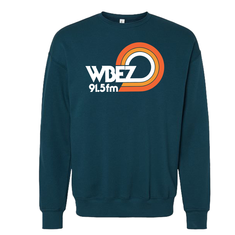 WBEZ Retro Logo Crewneck in Atlantic